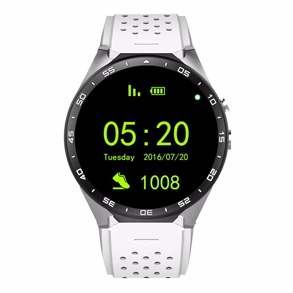 1.39 дюймов 3G круглый Android Smart часы WI-FI SmartWatch GPS трекер сердечного ритма Мониторы Камера сим телефон часы PK D5 d6 X3 X5 - Цвет: Белый