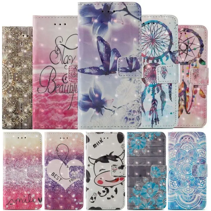 

Beautiful Chimes Cows Flower Case For Samsung Galaxy Note 9 8 A3 A5 j5 2017 2016 S10E S10 S9 S8 Plus Book Flip Wallet Cover P03E