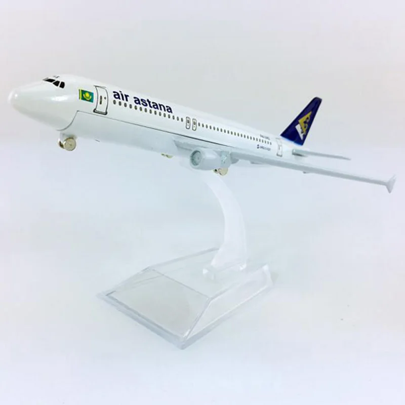 16 см 1:400 Airbus A320-200 модель Air Astana Airways с базовым сплавом самолет коллекция дисплей детский подарок