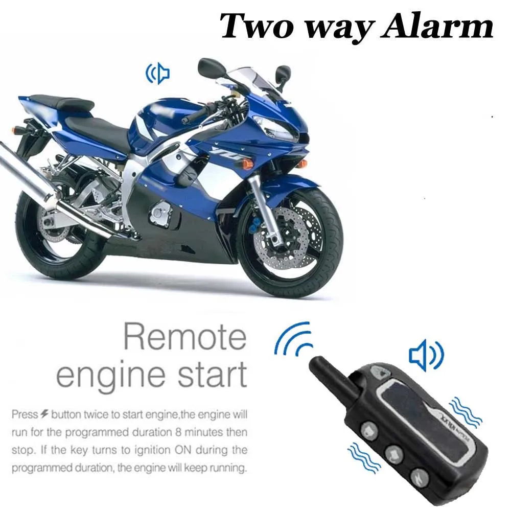 two way alarm for motorcycle