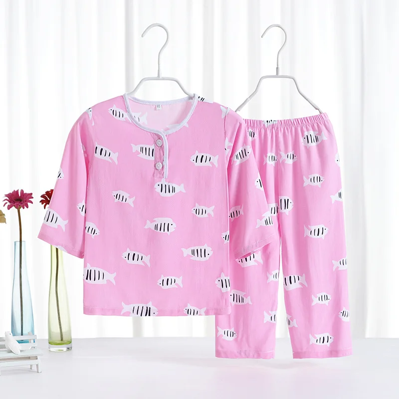 Pijama infantil, детские пижамы для девочек, детские пижамы, пижамы для мальчиков, Детская Хлопковая одежда для сна с единорогом для детей 2, 3, 4, 5, 6, 9, 12 лет - Цвет: 10