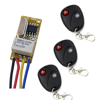 

Mini Remote Switch 3.5V 3.7V 4.5V 5V6V 9V 12V Micro Wireless Relay Switch NO COM NC Small Relay Receiver Transmitter Door Lock