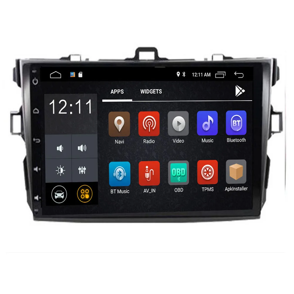 cheap 2 din TDA7851 Android 9.0 8 core car dvd player gps for Toyota Corolla 2007 2008 2009 2010 2011 10.2 #039; car stereo radio usb