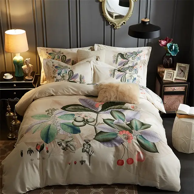 Watercolor Painting Floral Bedding Set Queen King Size Duvet Cover