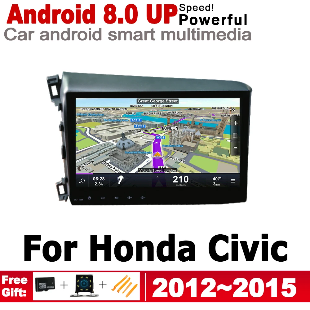 

ZaiXi HD IPS Screen Android Car GPS For Honda Civic 2012~2015 Navi Map 2 DIN multimedia player DSP Stereo radio WiFi system