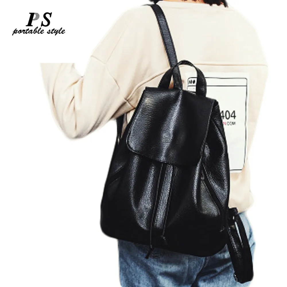 

2019 Fashion Soft PU Leather Backpack Women Bags Preppy Style Anti Backpack Teenage Girls School Bags Zipper Shoulder Women Bag