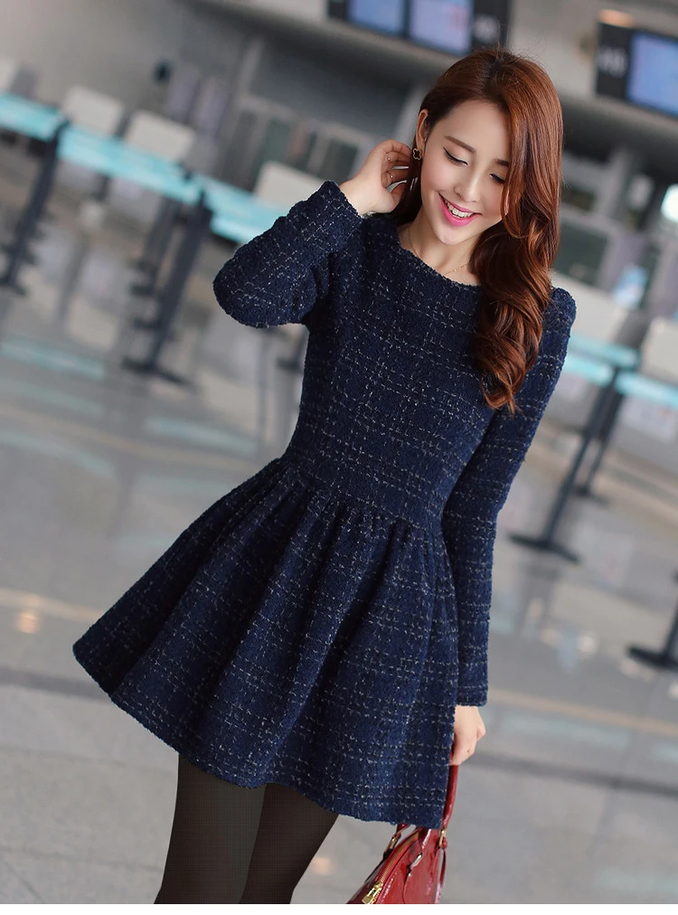 tweed skater dress