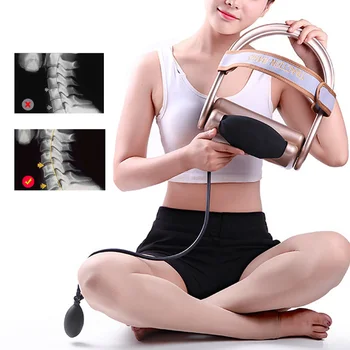 

Manual Portable Pneumatic Cervical Vertebra Tractor Neck Traction Pillow Neck Soothing Massage Machine Inflatable Traction Tools