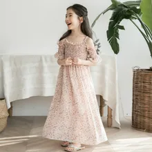 

Long Dress Fashion Trend Bohemian Dress for Girls Beach Tunic Floral Autumn Maxi Dresses Kids Party Princess Dresses 4-14T