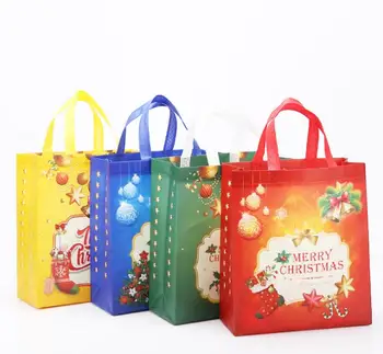 

Non-Woven Holiday Gift Bags Reusable Christmas Gift Handbag Holders Tote XMAS Party Favor Bag present wrap Large
