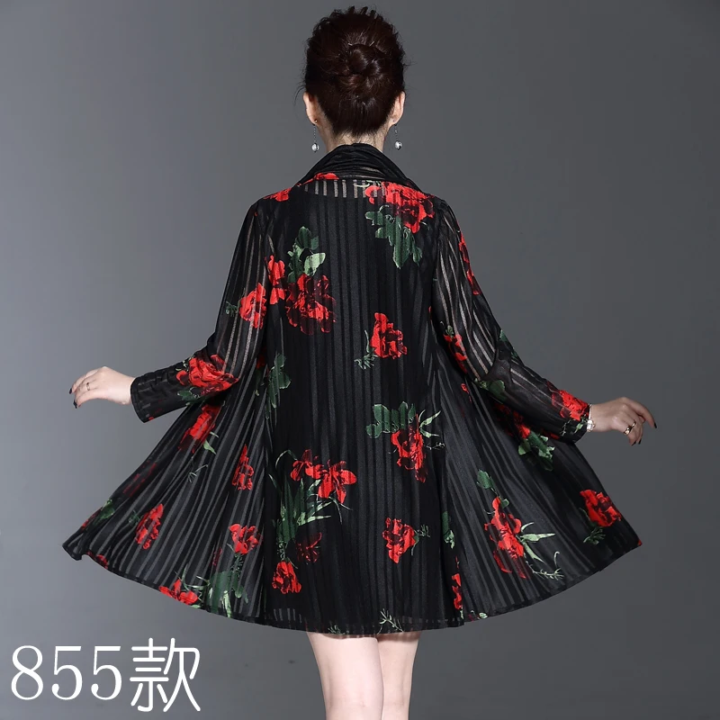 Spring Summer Women High Quality Embroidery Two Piece Dress Casual Long Sleeve Slim Women's Party Dresses Vestidos Plus Size - Цвет: 855