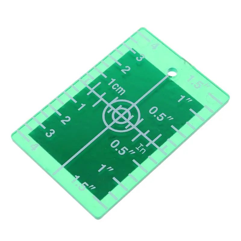 GN Laser Target Card Plate inch/cm for Green and Red Laser Level Target Plate - Цвет: GN