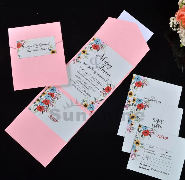 Pocketfold Wedding Invitation Lovely Lace By Jubbly Pink Turquoise Gray Damask Scrollwork Pocketfold Wedding Invitations