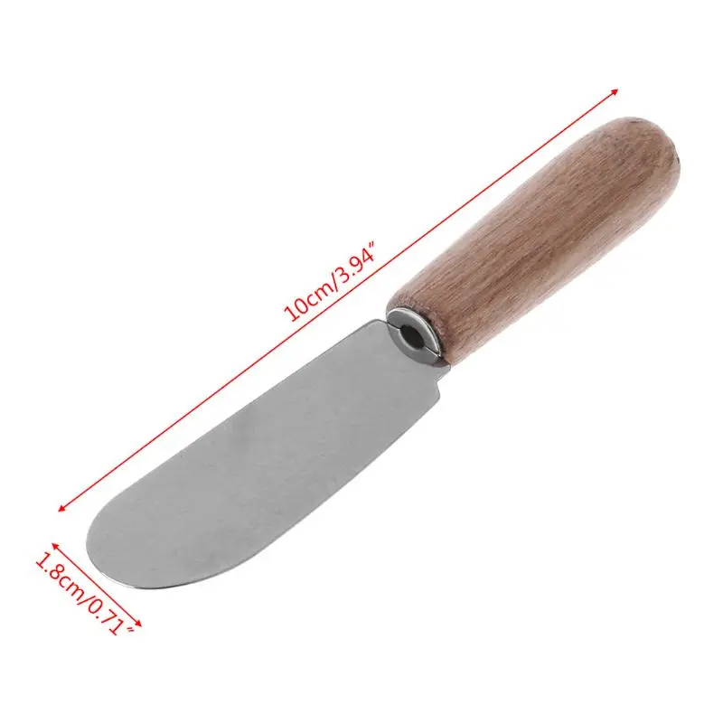 Mini Sandwich Spreader Butter Cheese Slicer Knife Stainless Steel Spatula Kitchen Tool With Wooden Handle