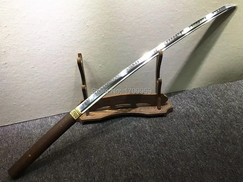 Полный Тан T10 стальная глина закаленная бритва острый японский самурайский меч катана боевой готов Азиатский настоящий НОЖ МЕЧИ