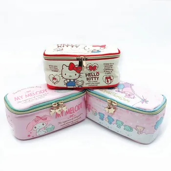 

Cartoon Canvas Cosmetic Bra Socks Makeup Folding Zipper Storage Box Organizer