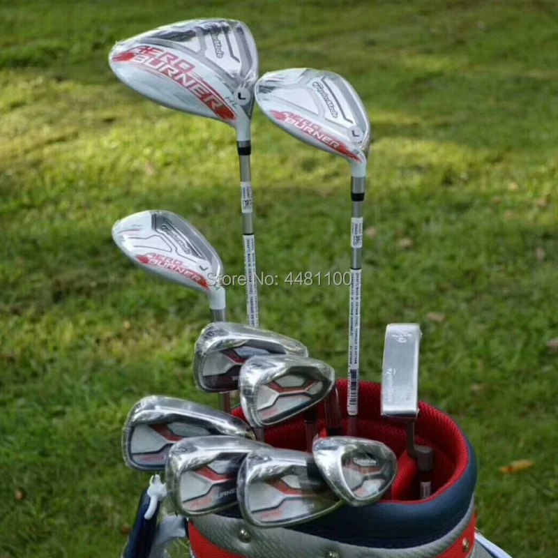 Гольф полный Гольф клуб Драйвер+ fairway wood+ Гибридный стержень+ железный стержень+ пуш-ап графитовая Удочка вал с головных уборов без мешка