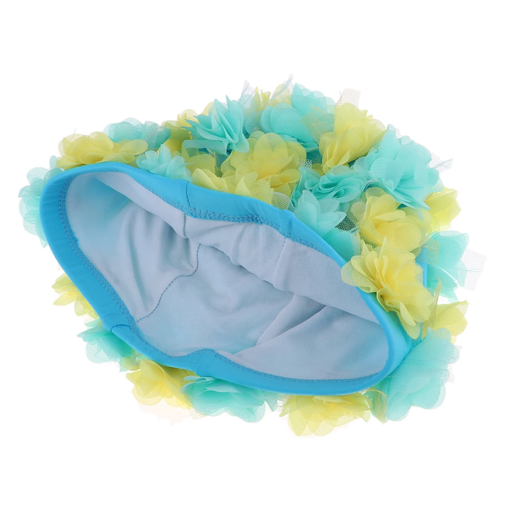 Nylon Retro Floral Swimming Cap Women Ladies Various Colors Available for Sportswear Accessories Swim Swimming Caps Hats