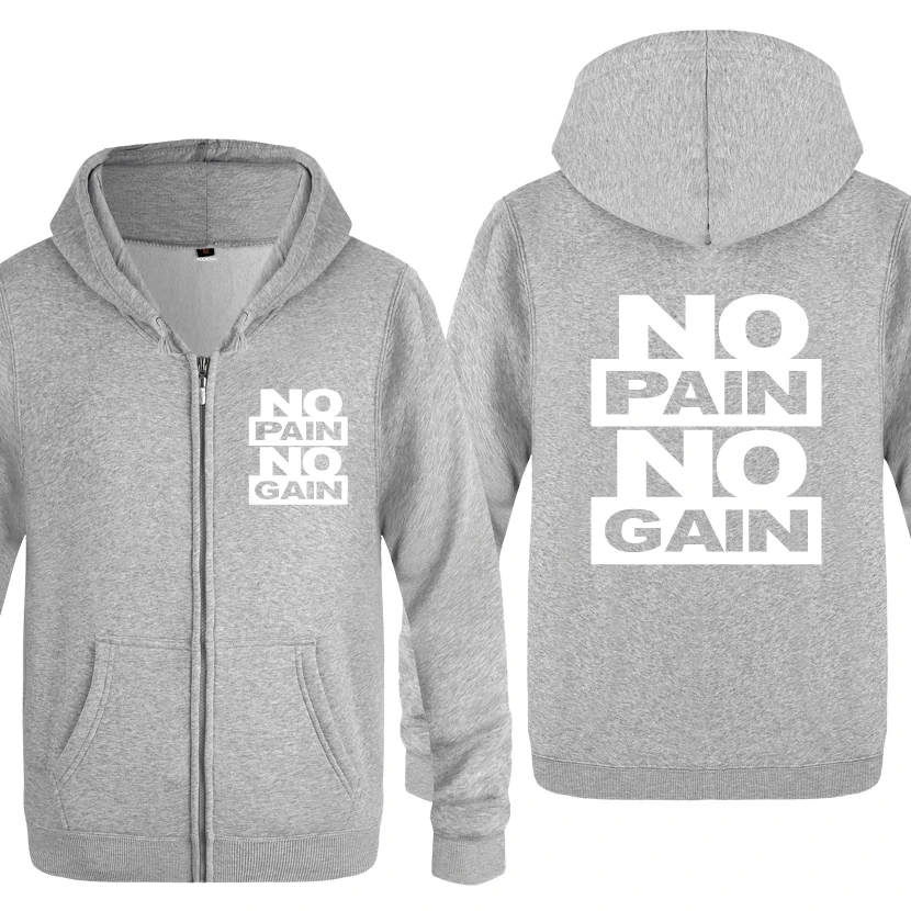 NO PAIN NO GAIN- MMA GYM Bodybuilding Beast Hoodies Men Men's Fleece Zipper Cardigans Hooded Sweatshirts - Цвет: HUIY BAT