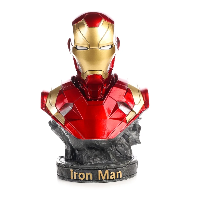 

Pandadomik Novelty Resin Iron Man Bust Statue Toy Figure Model Resina Avengers figurine Cool Gift for Man Boys Marvel Toys Decor