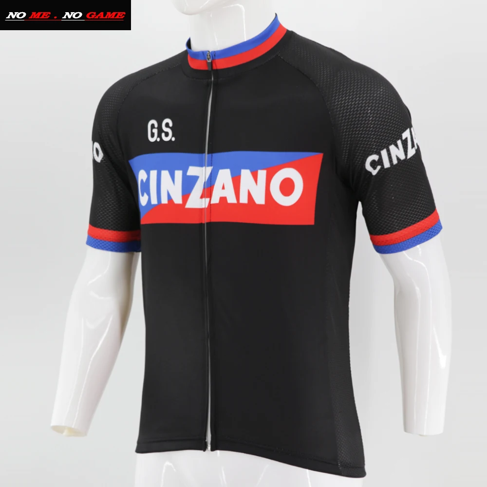 Wholesale 2018 classic cycling jersey retro men tops pro black kits tour mtb road bike wear
