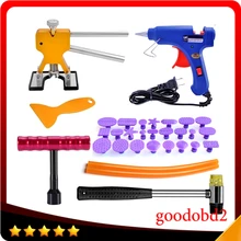 Автомобильный PDR набор инструментов безболезненный вмятин набор инструментов для удаления с клеевым пистолетом+ палочки термоклея красный маленький t-стайлинг Съемник клей вкладки 24x