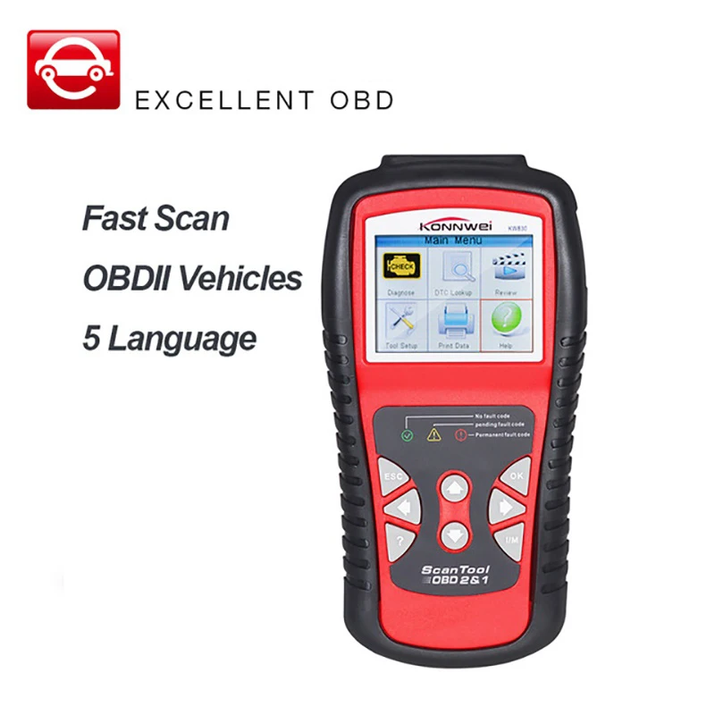 Best ОДБ 2 автомобильной сканер нескольких языках сканер автомобильной EOBD OBDII автомобиля диагностический инструмент