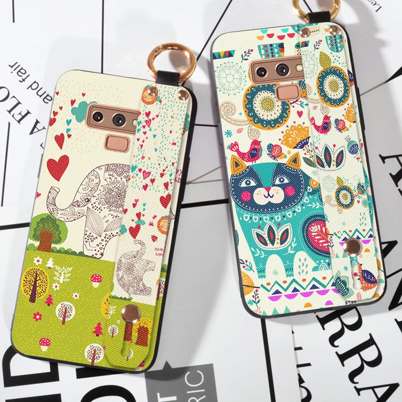 

Wrist strap Cases For Samsung Galaxy Note 3 Neo N7505 Cute Animal Cartoon Cat Cases For Samsung Note 4 Silicone Scrub Cover