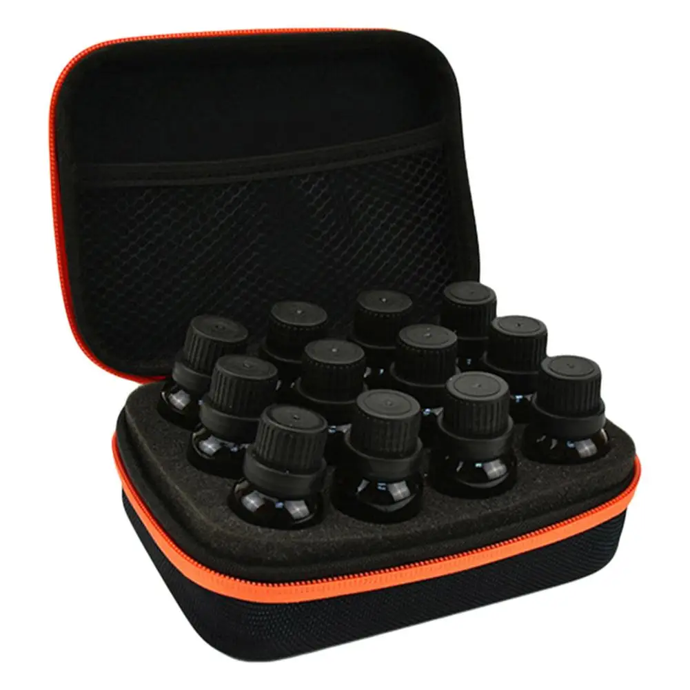 

Portable 12 Slot EVA Essential Oil Bottle Storage Bag Zip Case Protector Pouch