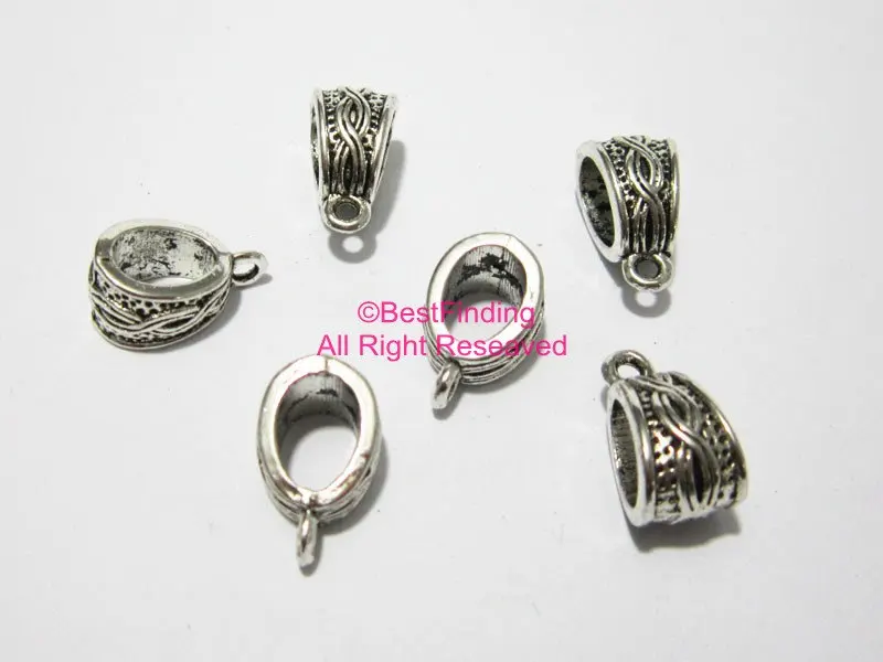 

Large Hole Charm holder European charm bracelet findings Lace bail beads RB203