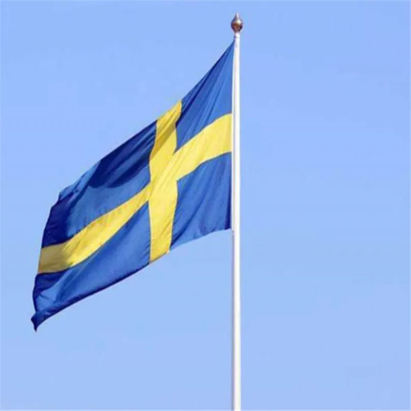 3'x5feet Large Sweden Flag Polyester the Swedish National Flags Banner Office Activity parade Festival Home Decoration #3d20 (5)