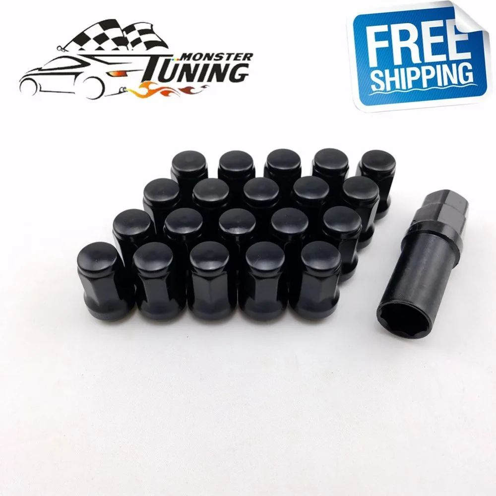 Free Shipping JDM Lug Nuts Heptagon Steel M12x1.5/1.25 20pcs tuner Anti