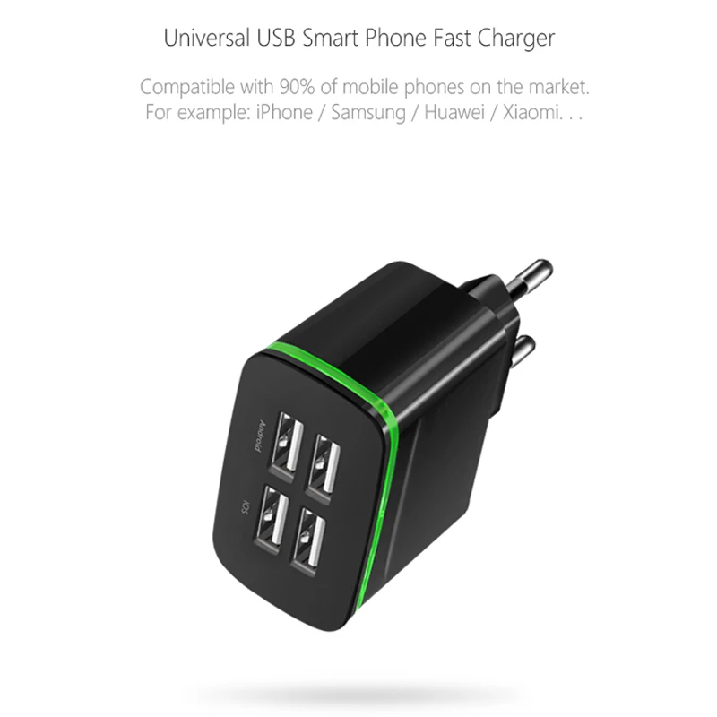 Универсальное зарядное устройство с 4 USB портами 5 В а|Зарядные устройства| |