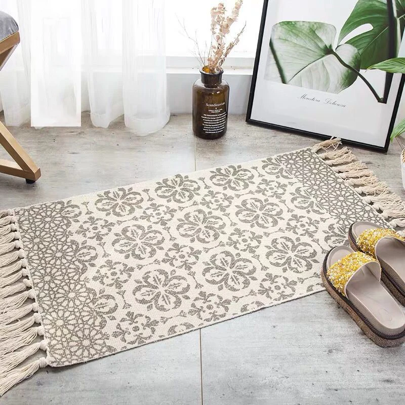 E Sofa Carpets For Living Room Cotton Home Carpets Floor Door Mat Nordic Style Delicate Area Rugs Under Table Mat Healthy Rug - Цвет: E