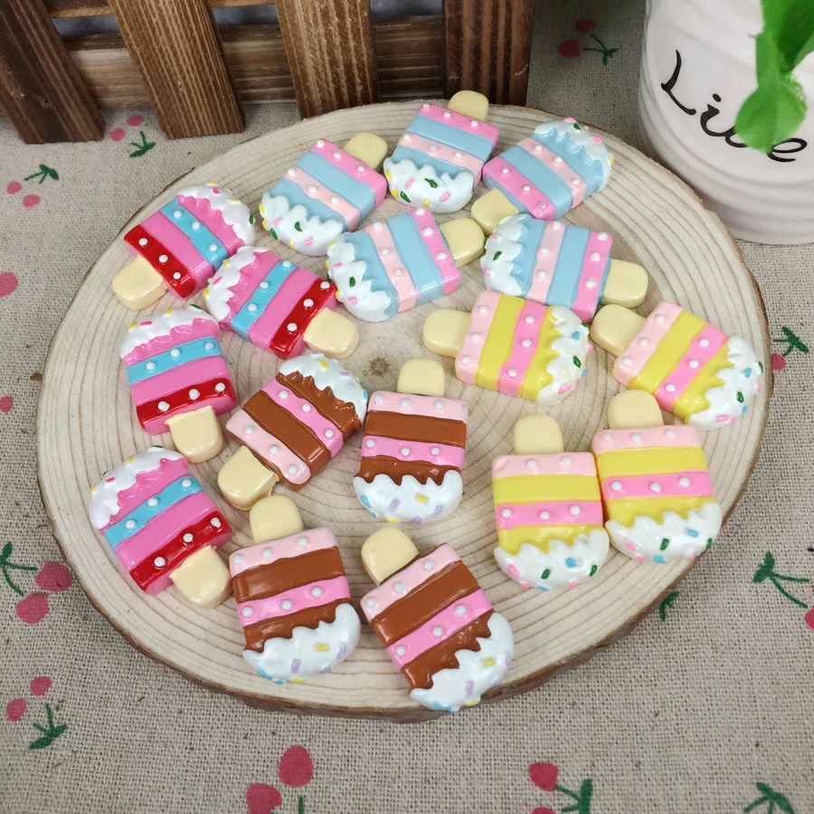 

Mixed 4 Colors Kawaii Flatback DIY Miniature Food Resin Cabochons Flat Back Scrapbooking Embellishment Decoration Crafts:21*36mm