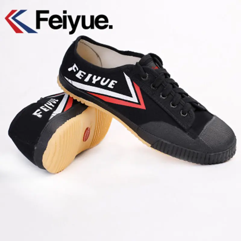 

Classical Kung fu Feiyue Shoes Martial arts Tai chi Taekwondo Wushu Karate Footwear Sports Training Sneakers Black and white