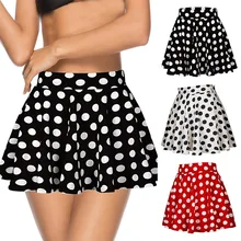 Лидер продаж, Женская юбка с принтом пятен, высокая талия, плиссированная кромка, повседневная юбка для лета CXZ