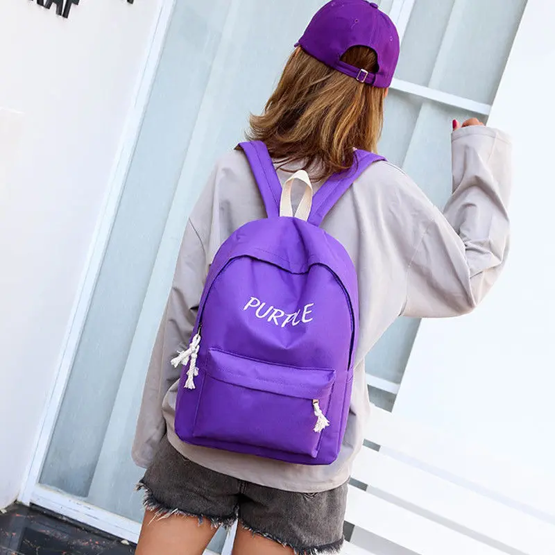 Boys Girls Retro Backpack Rucksack School College Travel Work Bag