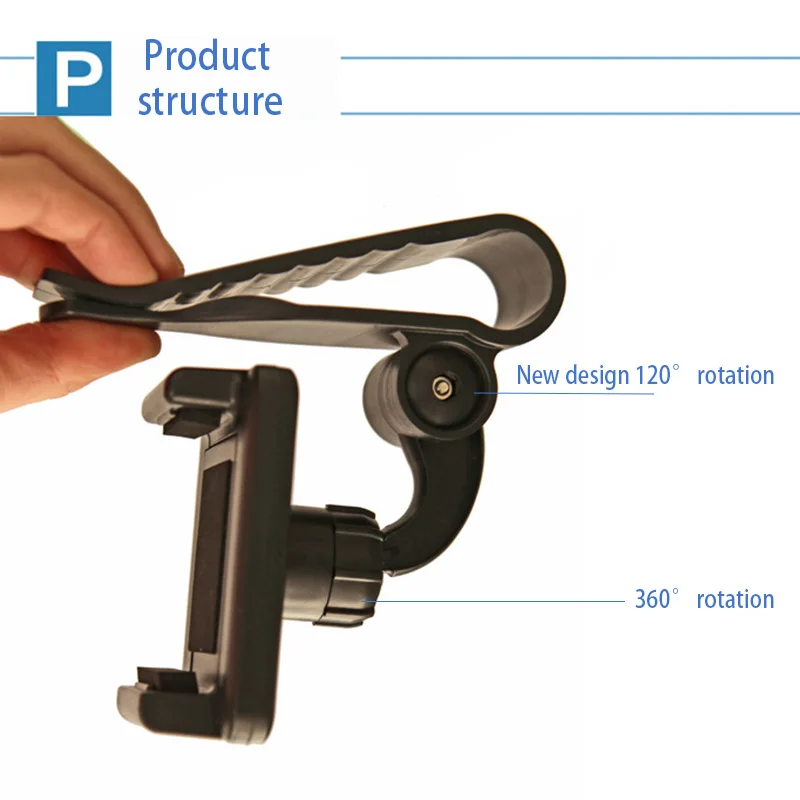 Универсальный автомобильный держатель для мобильного телефона 360 Солнцезащитный козырек держатель для сотового телефона Подставка для iPhone 6s X 5 7 Plus samsung huawei Мобильная поддержка
