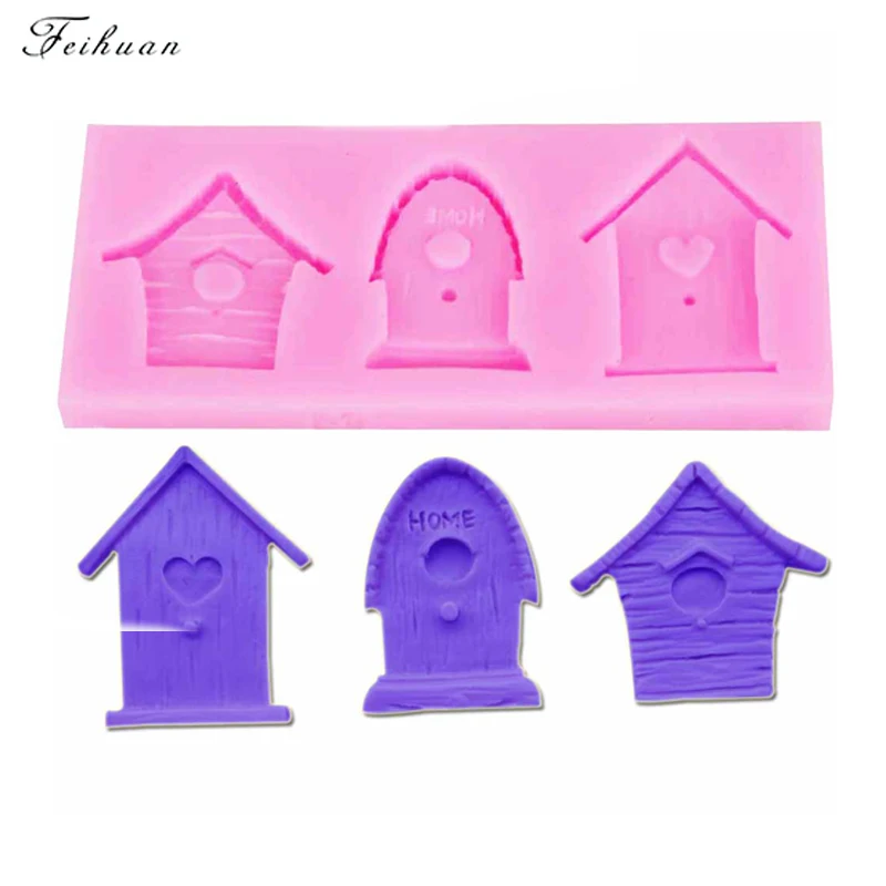 

Cute Bird House Design Silicone Mold Fondant Mould Cake Decorating Tools Chocolate Molds Sugarcraft Kitchen Baking Accessories