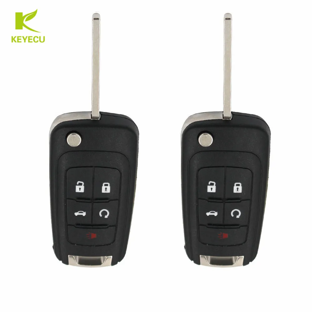 Keyecu Replacement Remote Key Fob 4+1 Button 315/433 Mhz Id46 Chip For