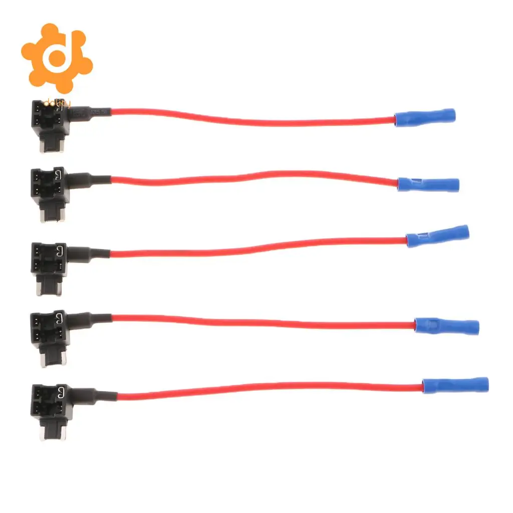 5 Pieces 15A ACN TAP Add-a-circuit Low Profile Mini Blade Style Fuse Holders