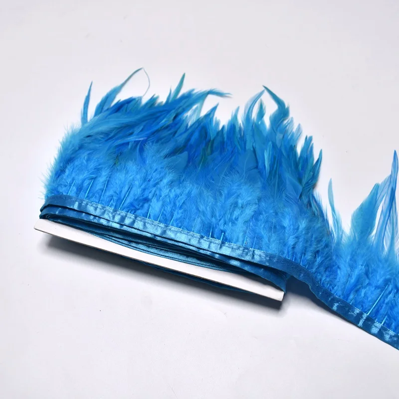 1 метр натуральный петух перо планки шитье 8-10 см седла бахрома из перьев петуха белое перо для костюмов DIY перо лента