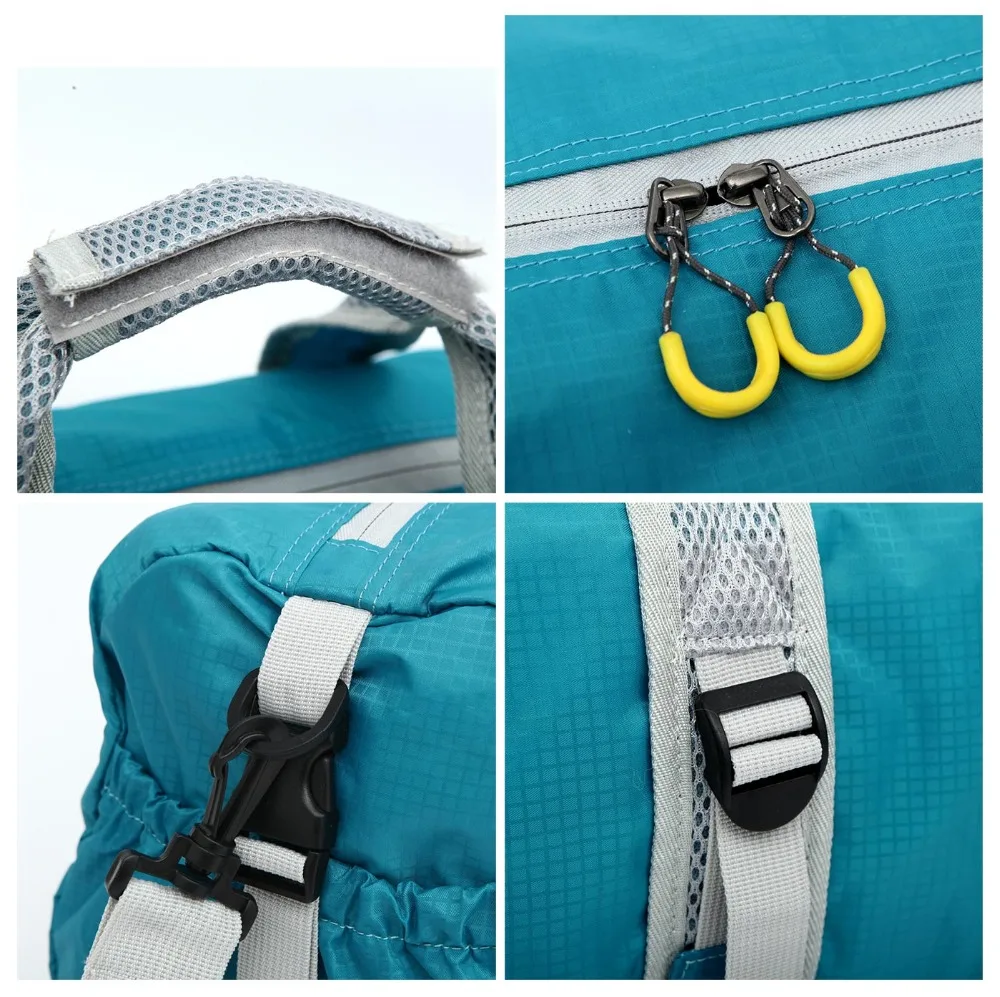 Синяя уличная сумка, водонепроницаемый рюкзак большой емкости, спортивный складной многофункциональный дождевик, дорожная сумка