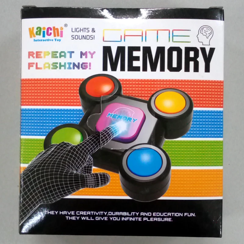 Free Shipping plastic educational creativity memory game toy with lights and sounds quiz game