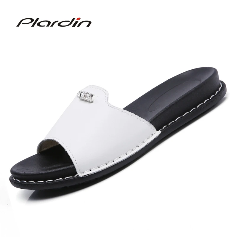 

plardin 2018 summer new sandals slippers soft bottom non-slip casual female sandals with flat beach flip-flops shoes woman