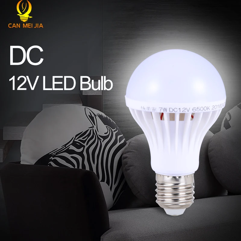 

E27 LED Bulb 5W 9W 15W DC 12V led Lamp Spotlight Ball Ampoule Light Energy Saving Bulbs for Solar Outdoor Camping Lighting