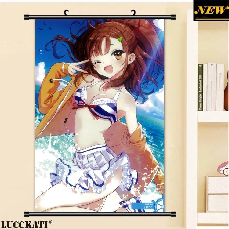 13irizaki mei bikini cleavage high_school_fleet irizaki_mei open_shirt swimsuits tsukigami_luna undressing wet_