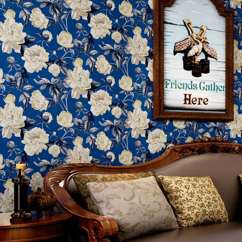 Vergelijk prijzen op blue green wallpaper online winkelen ... Banken blauw woonkamer