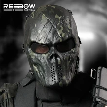 Eebow тактическая наружная страйкбольная пейнтбольная маска одного размера камуфляжные страшные маски для стрельбы головы черепа охотничьи военные SWAT